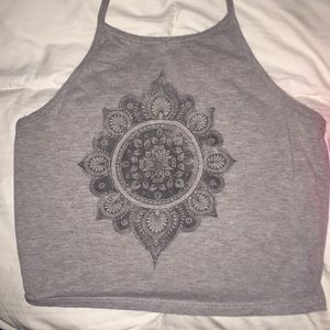 Two cropped halter tops